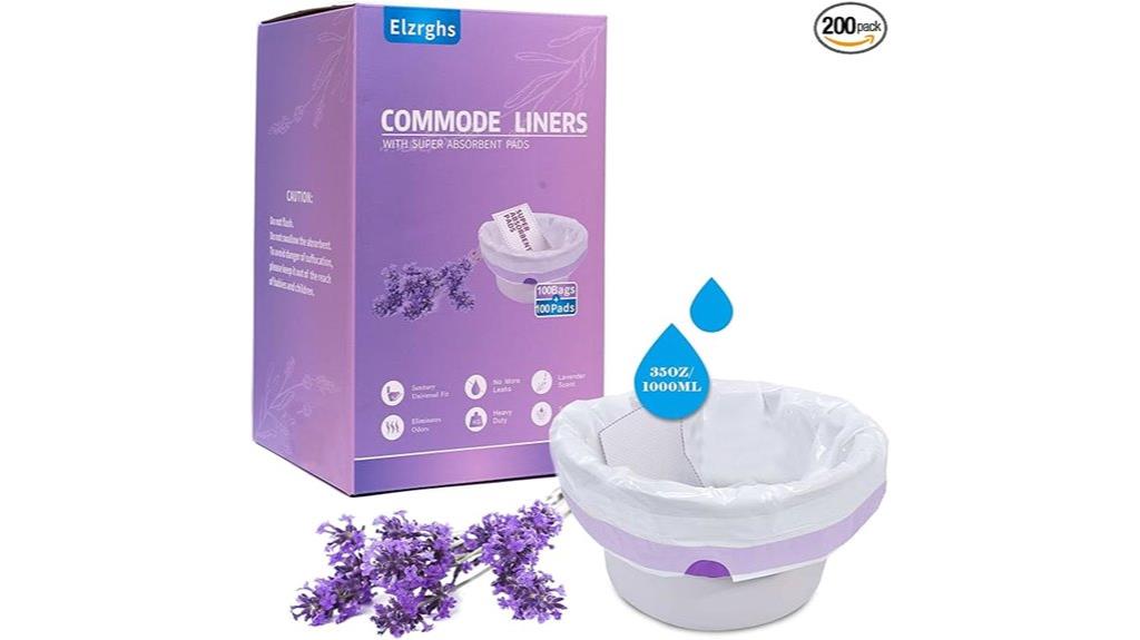 absorbent bedside commode liners