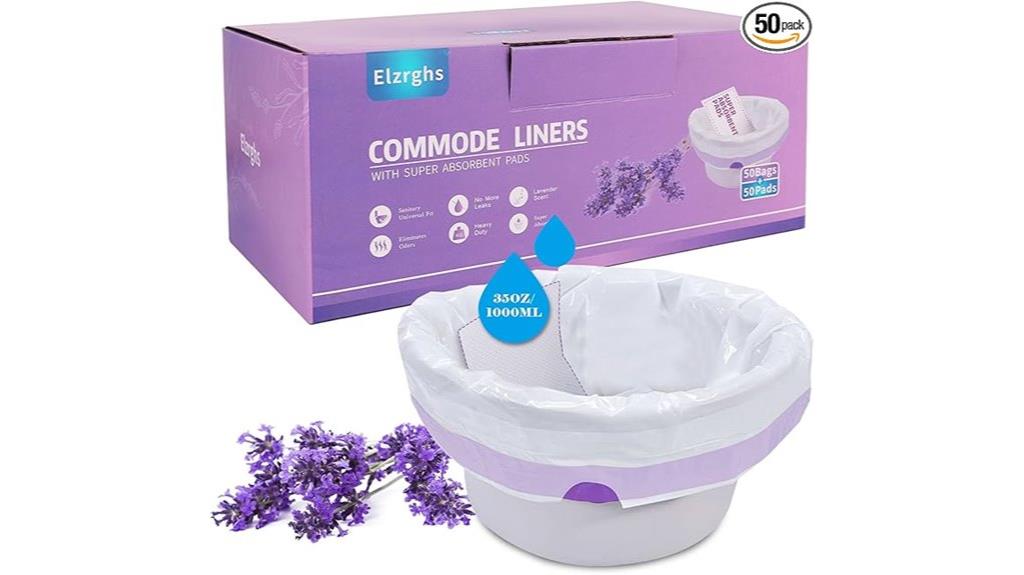 absorbent bedside commode liners