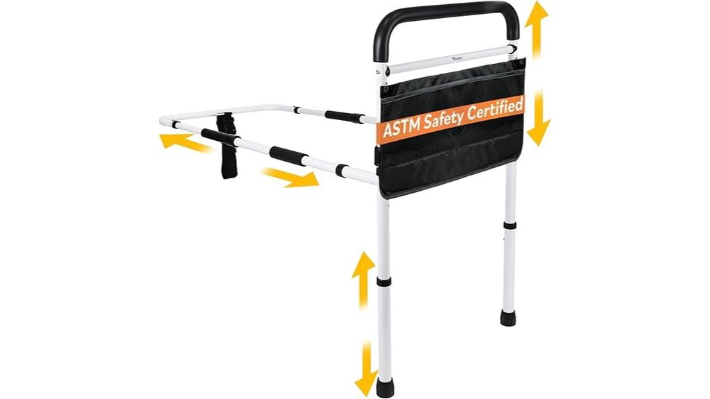 adjustable bed safety rail