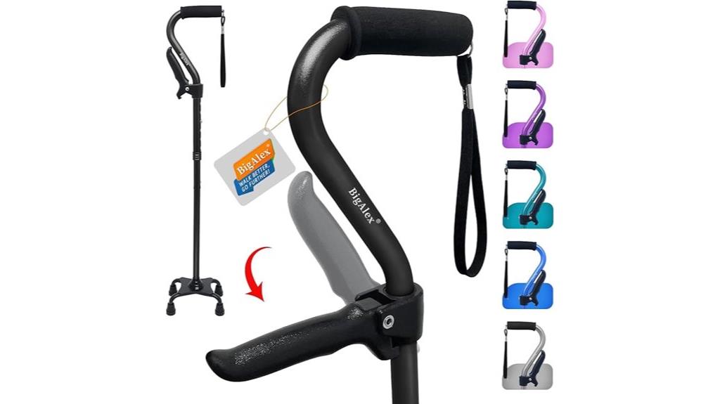 adjustable elderly quad cane