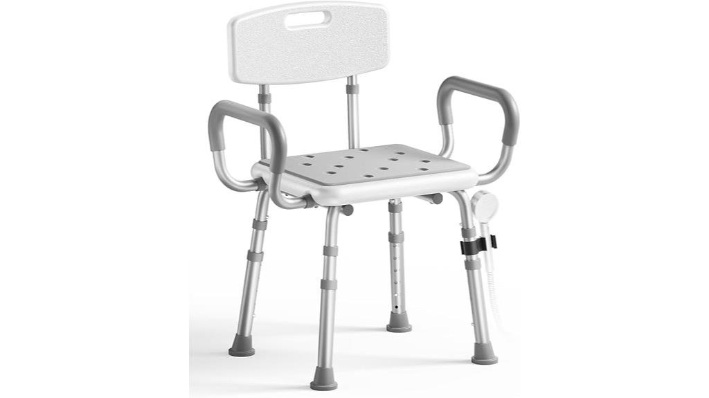 adjustable elderly shower chair