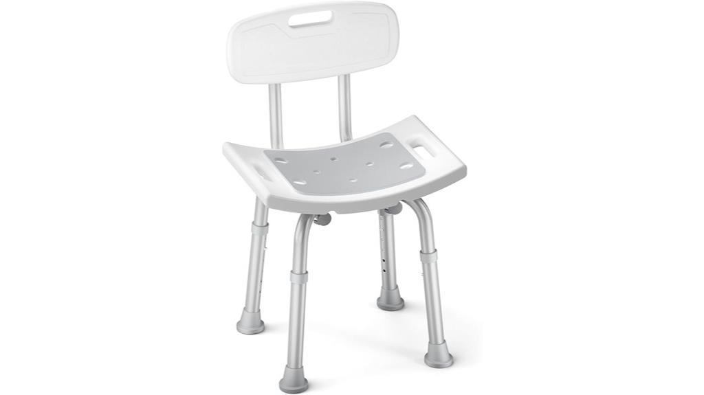 adjustable shower chair with back