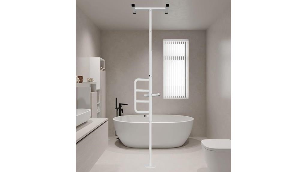 adjustable tension mounted grab bar