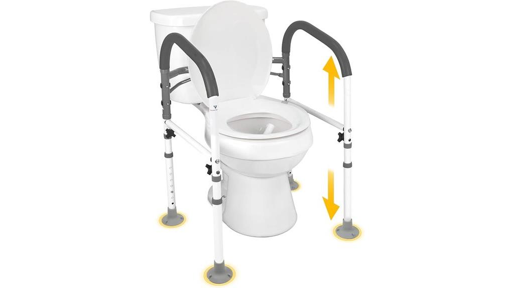 adjustable toilet safety rails