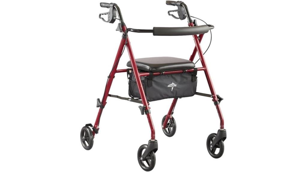 aluminum rollator with wheels