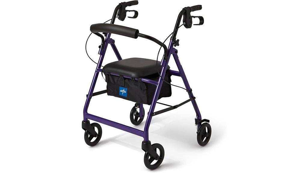 aluminum walker with seat