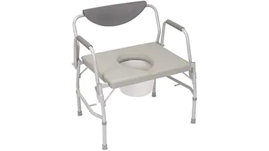 bariatric drop arm toilet
