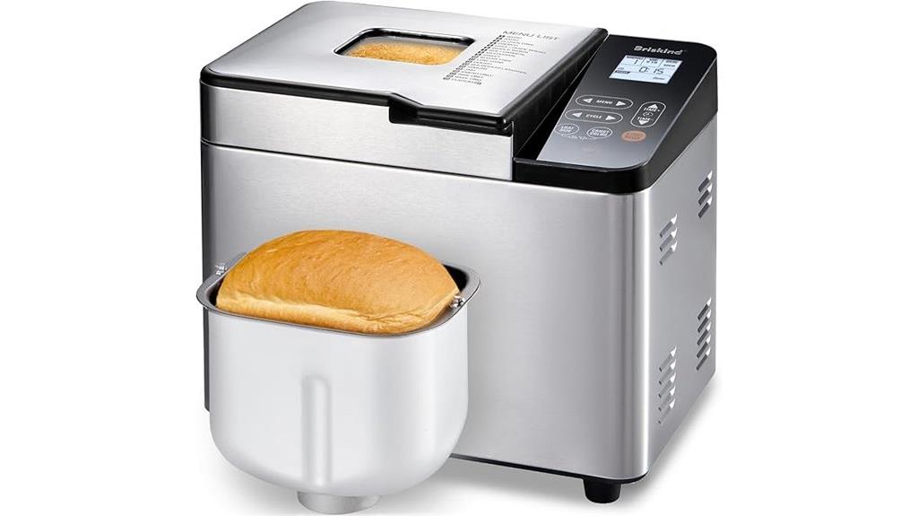bread machine with customizable settings