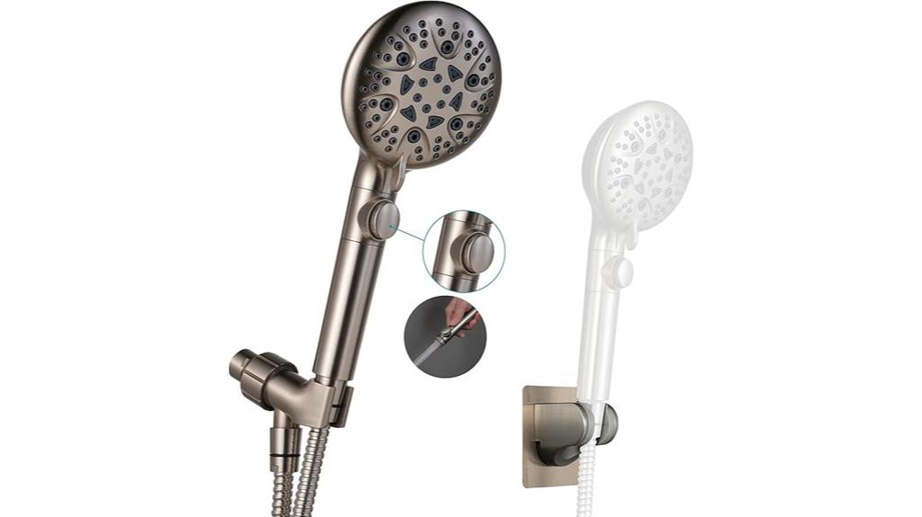brushed nickel shower set