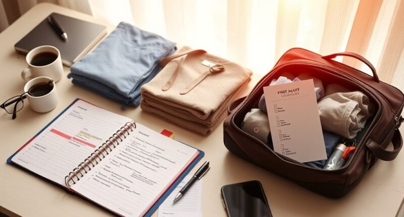 caregiver vacation planning checklist