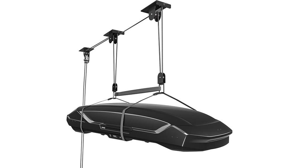 cargo box garage pulley
