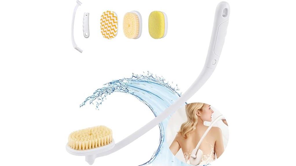 celestite shower brush set