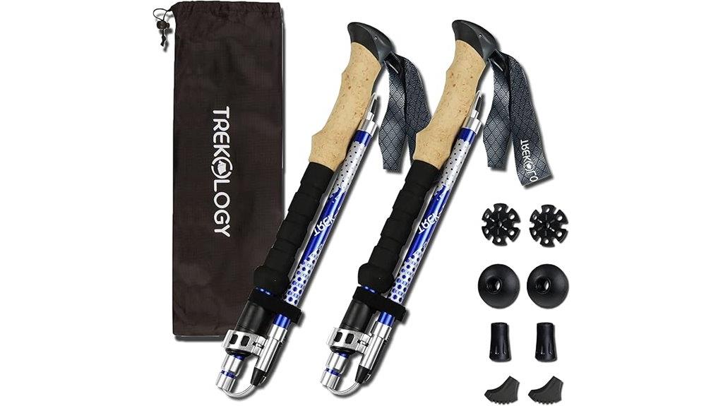 collapsible hiking trekking poles