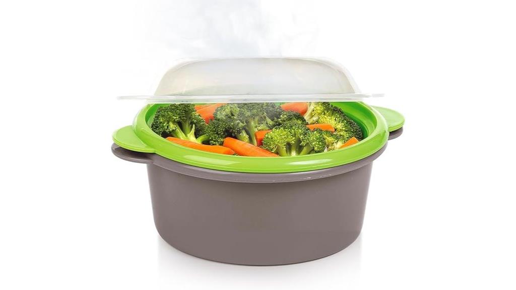 compact gray food steamer