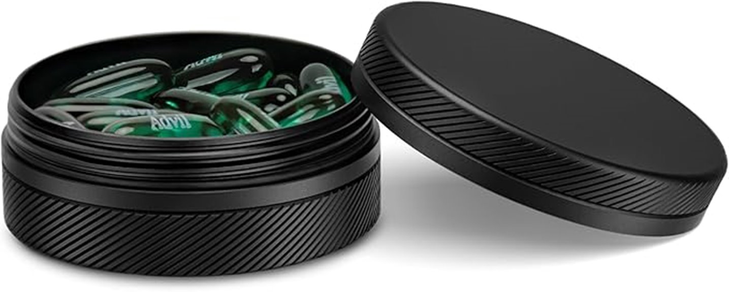 compact metal travel pillbox