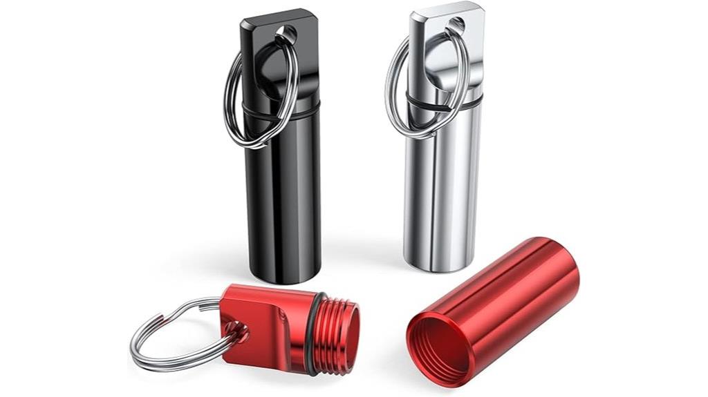 compact pill box keychain