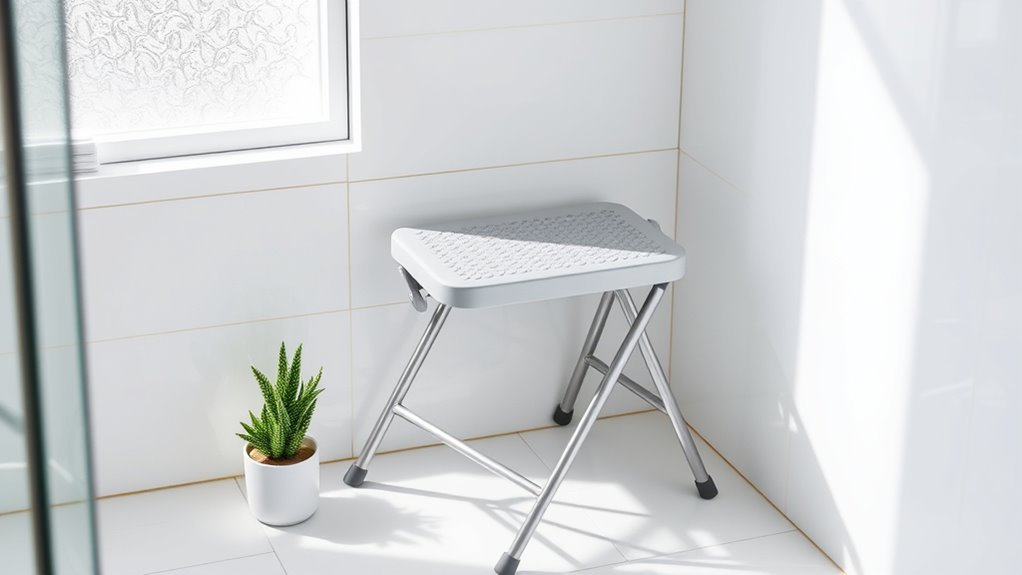 compact shower stool options