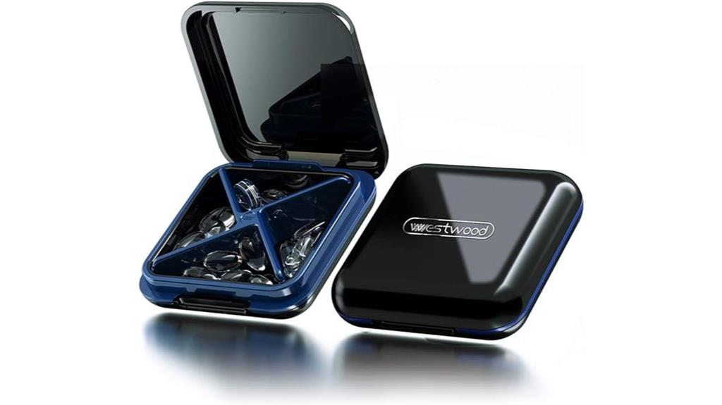 compact travel pill organizer