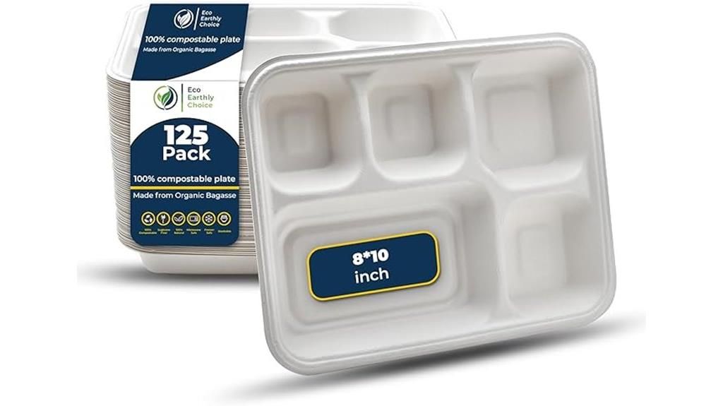 compostable 5 compartment plates