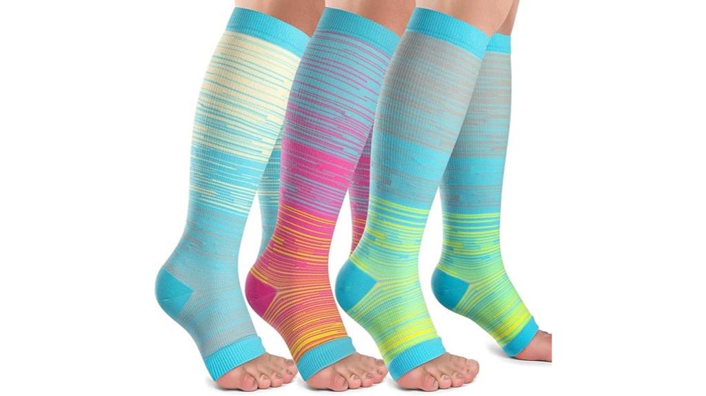 compression socks 20 30mmhg 3 pairs