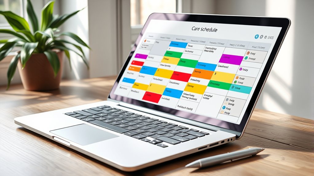 create weekly care schedule