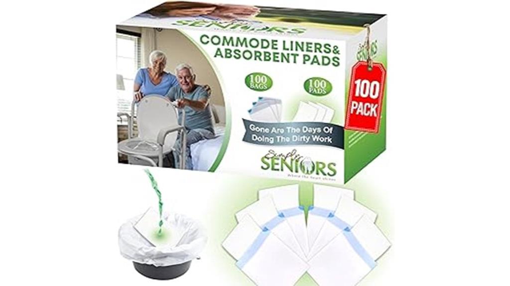 disposable absorbent commode liners