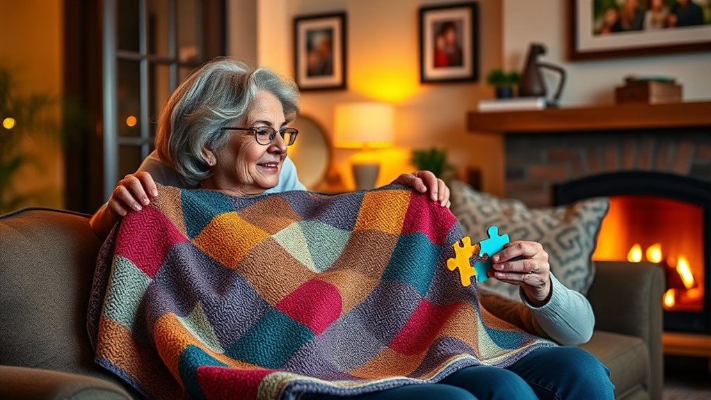 distraction calms agitated caregivers
