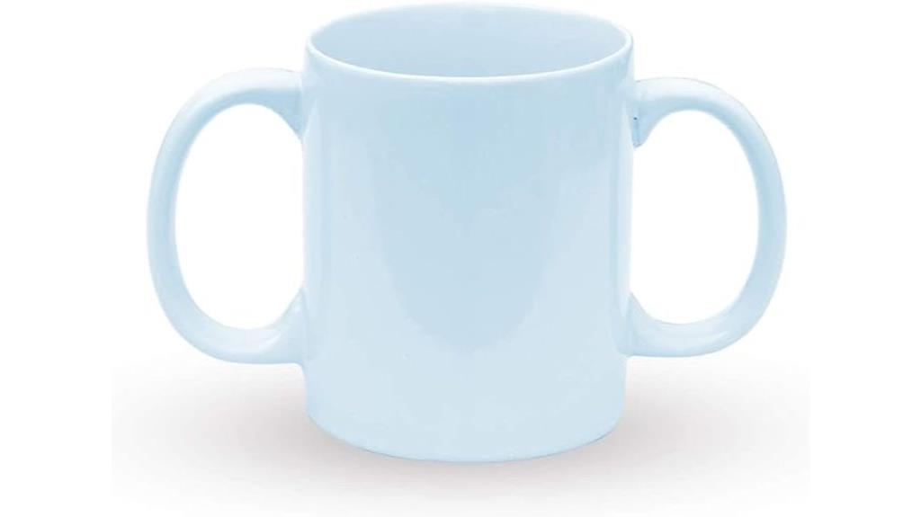 double handled ceramic mug