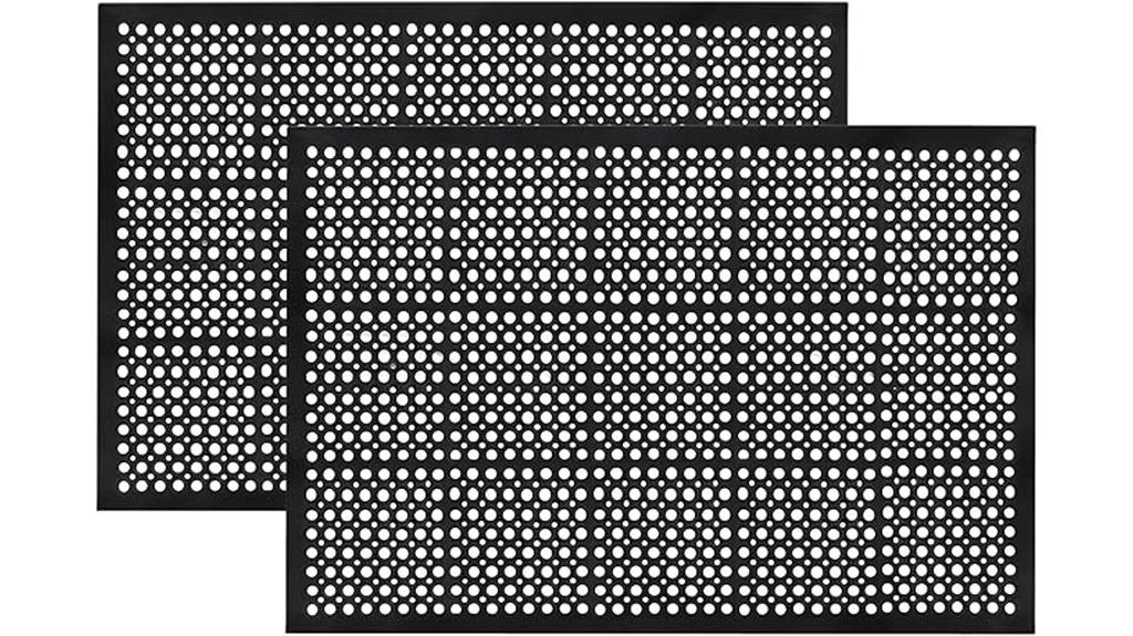 dual rubber doormat set