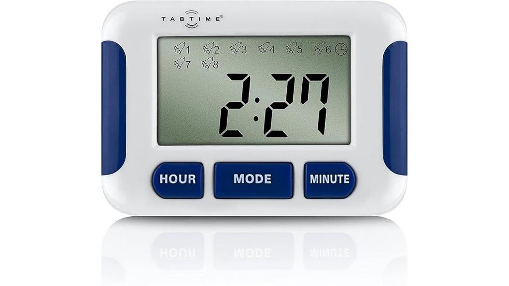 eight alarm medication reminder
