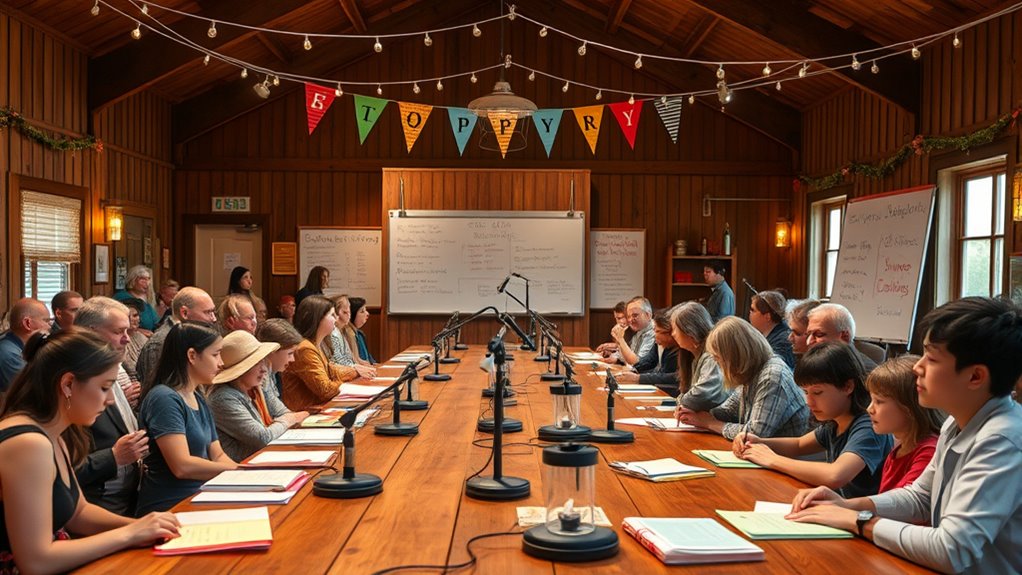 event schedule and storytelling techniques