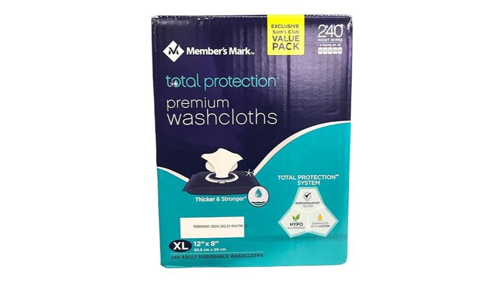five packs of washcloths