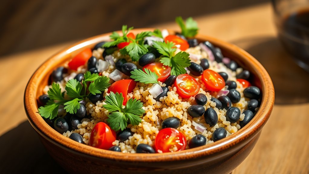 fresh herb quinoa salad