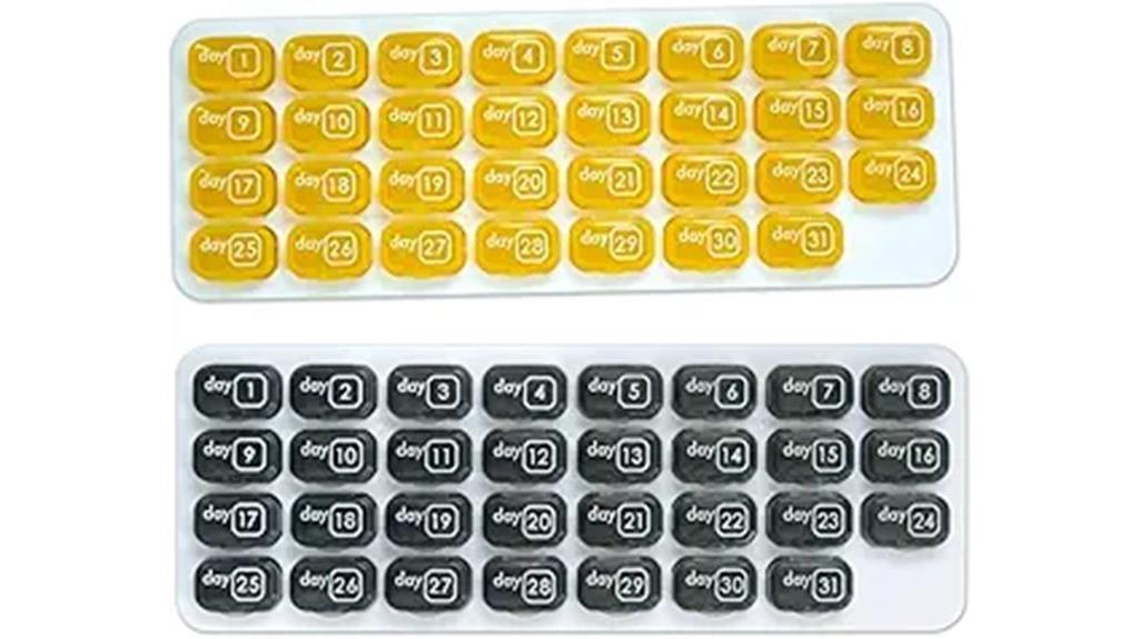 grey removable pill pods