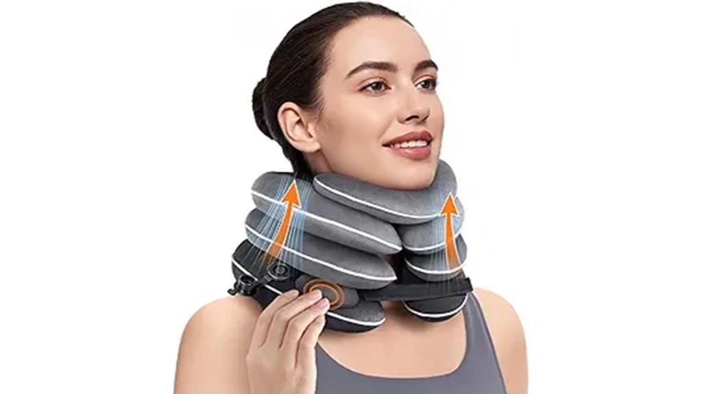 inflatable neck traction device
