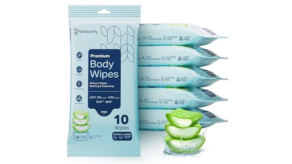 large adult shower wipes