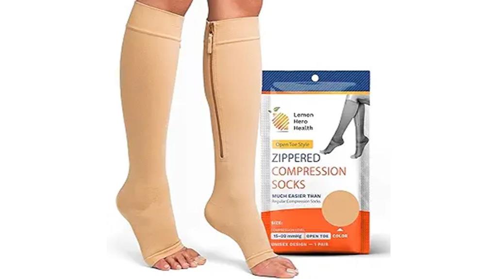 lemon colored compression socks