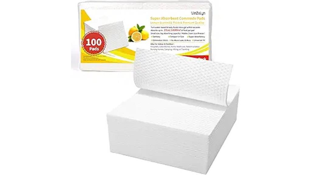 lemon scent commode pads