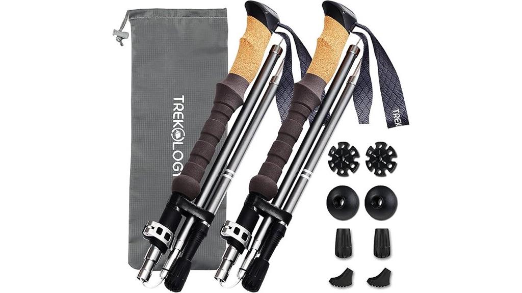 lightweight cork trekking poles