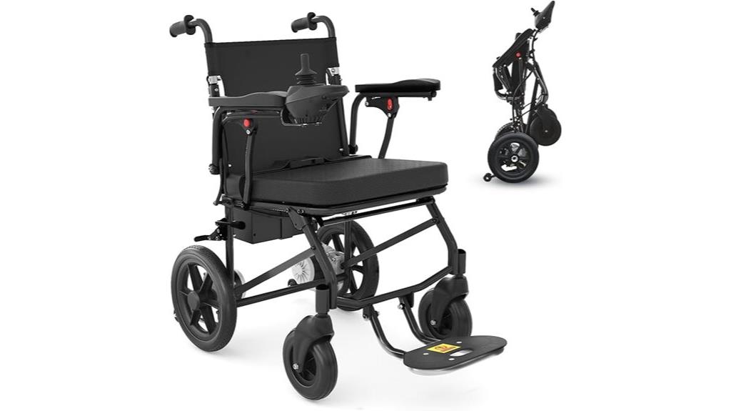 lightweight foldable travel wheelchair