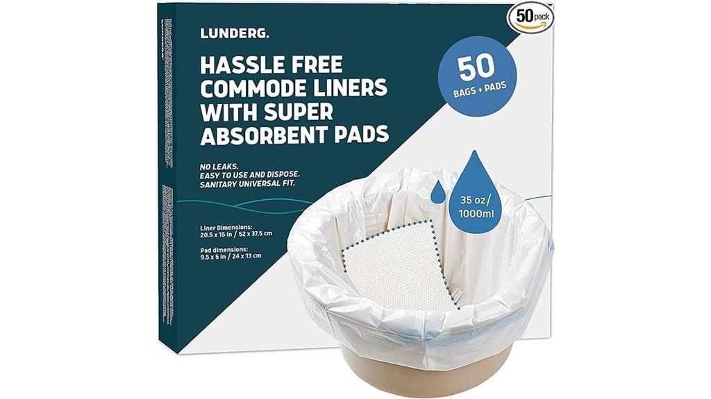 lunderg 50 commode liners