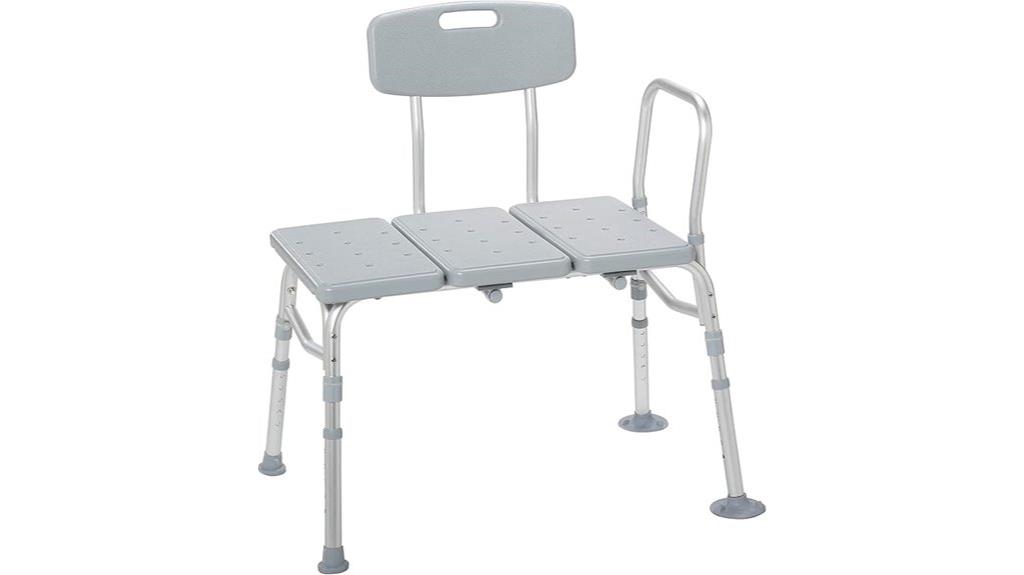 medical transfer bench with support