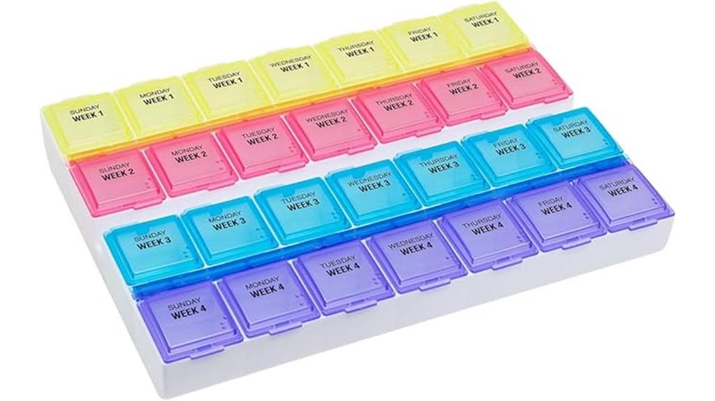 monthly pill organizer system
