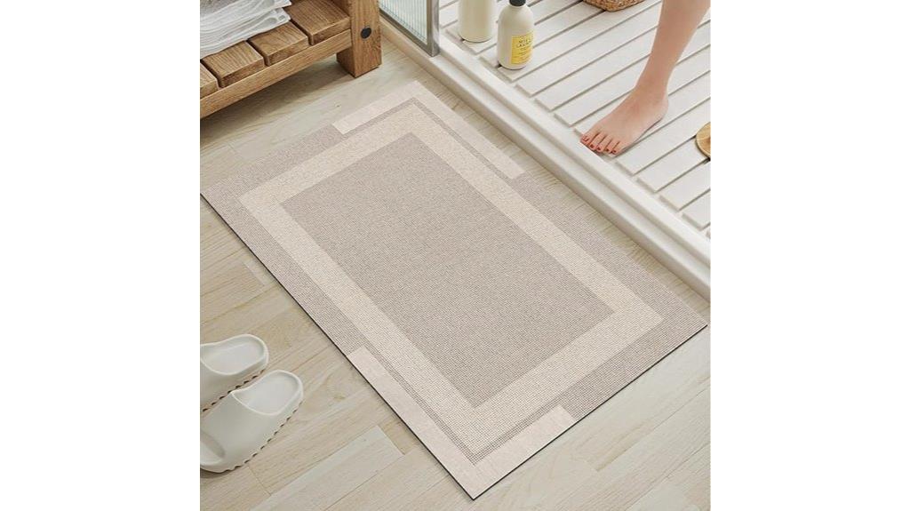 non slip thin bath rug