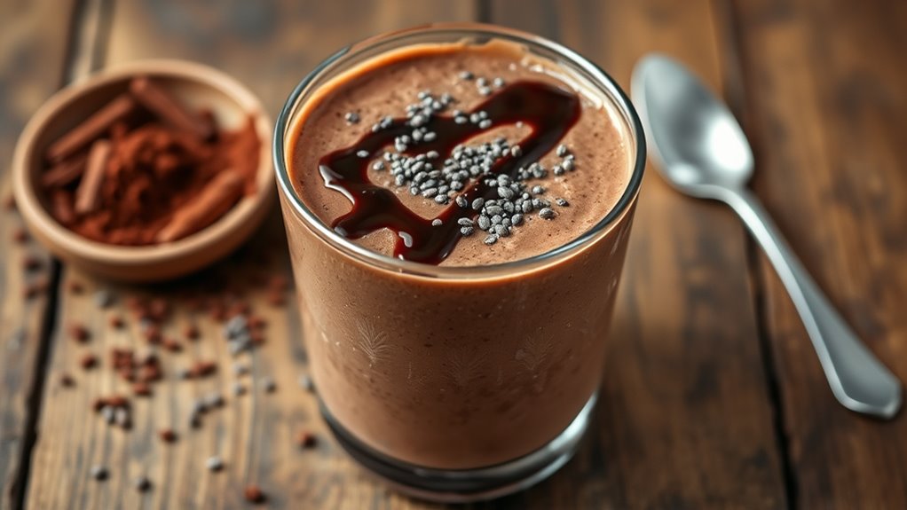 nutrient rich chocolate chia smoothie