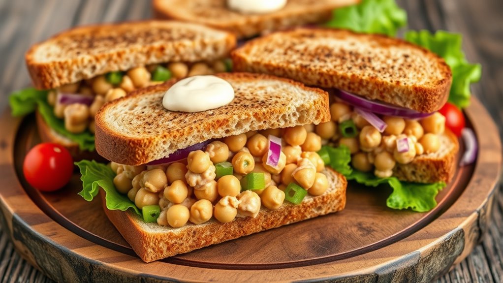 nutritious customizable chickpea sandwiches