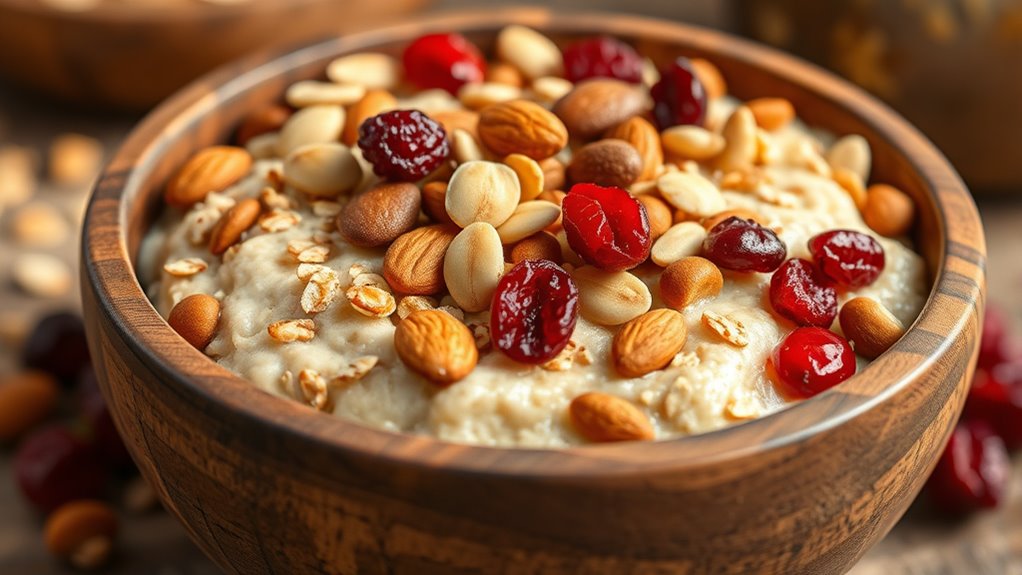 nutty seed filled oatmeal meal
