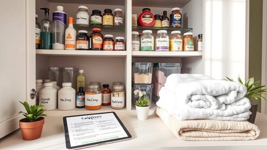 organize supplies for safety