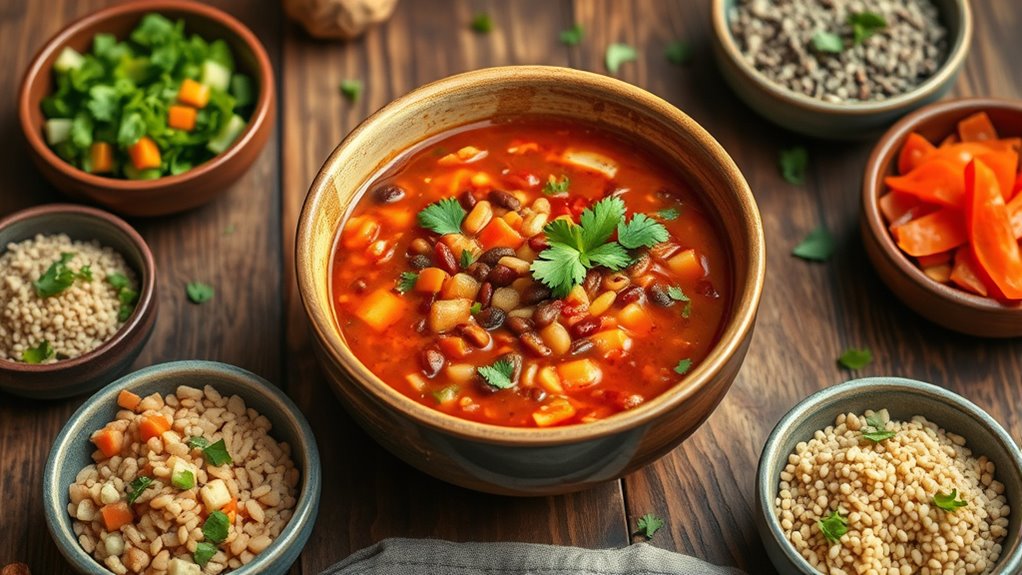 plant based protein rich hearty soups