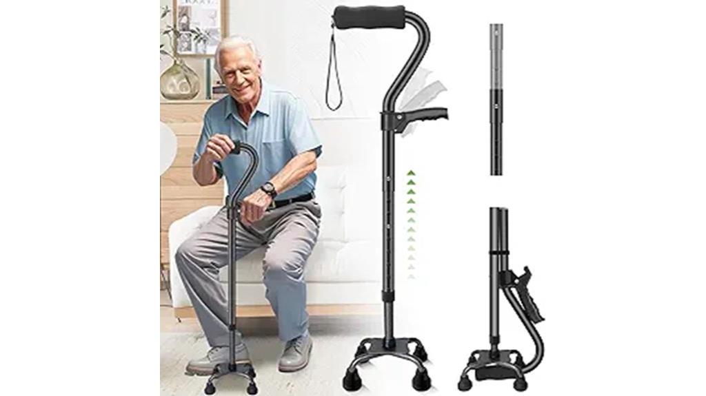 portable elderly quad cane